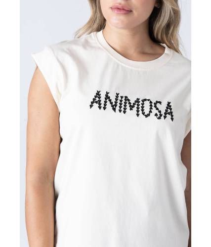Camiseta Animosa Love Beige