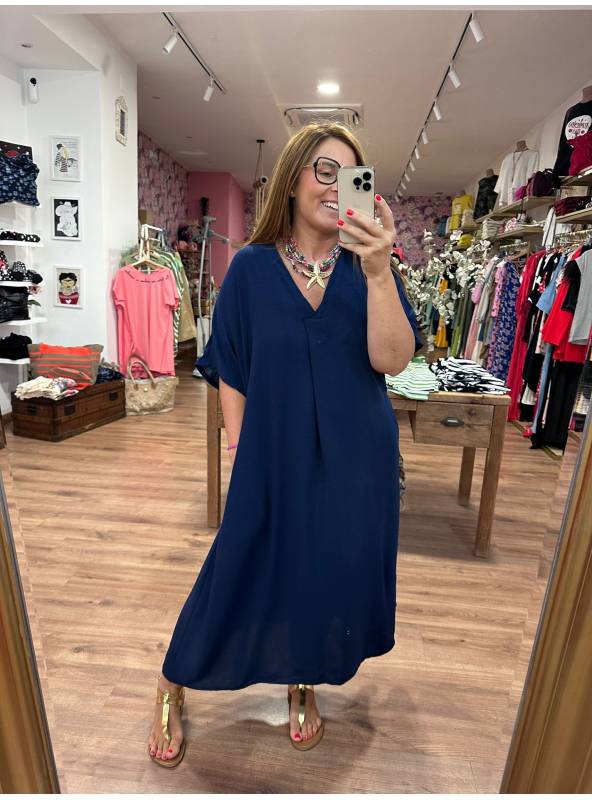 Vestido Belen azul marino