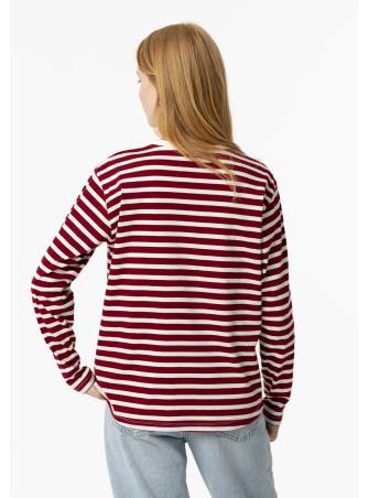 Camiseta Stripes Burdeos