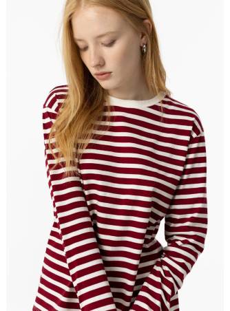 Camiseta Stripes Burdeos