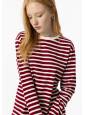 Camiseta Stripes Burdeos