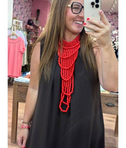 Collar Africa rojo