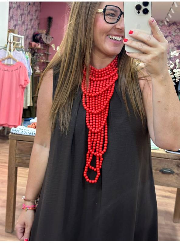 Collar Africa rojo