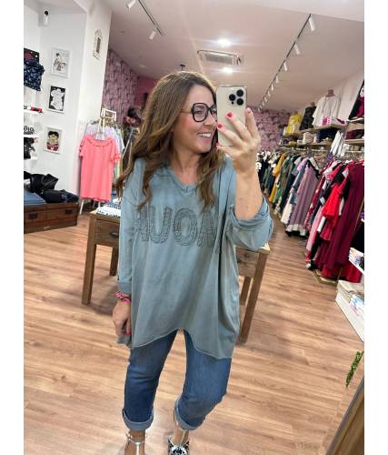 Sudadera Love gris