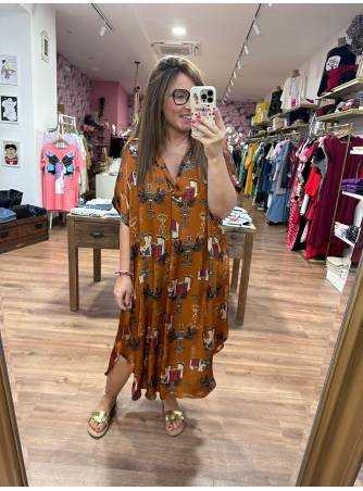 Vestido Africa camel