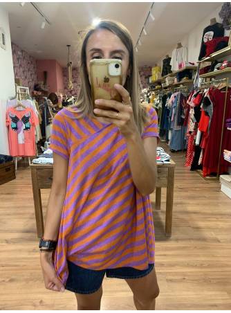 Blusa Magic lila/naranja