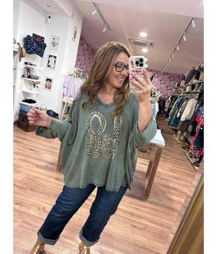 Blusa Love verde