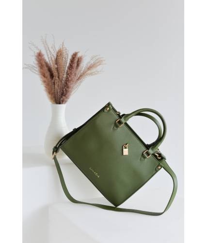 Bolso mano candado Verde