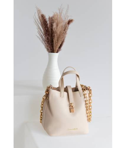 Bolso Pequeño candado Beige