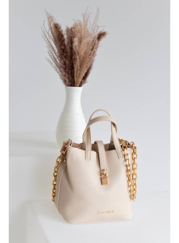 Bolso Pequeño candado Beige