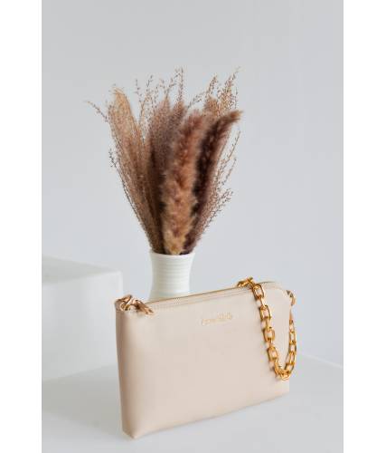 Bolso Baguette plana Beige