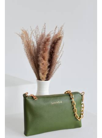 Bolso Baguette plana Verde