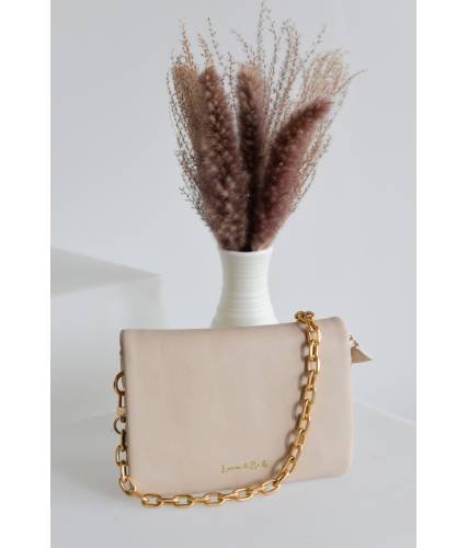 Bolso 3 cuerpos tapa beige