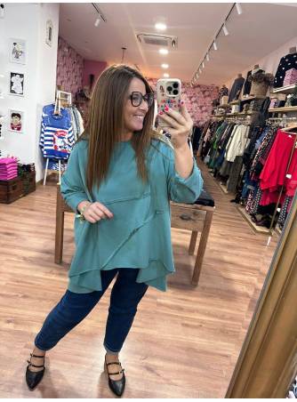 Blusa Paola verde agua