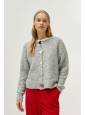 Cardigan corazones grandes gris