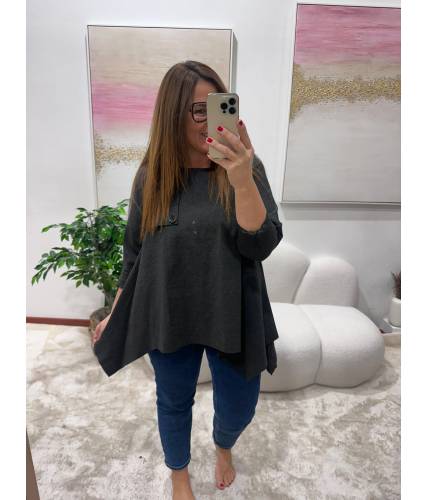 Blusa Noemi gris antracita