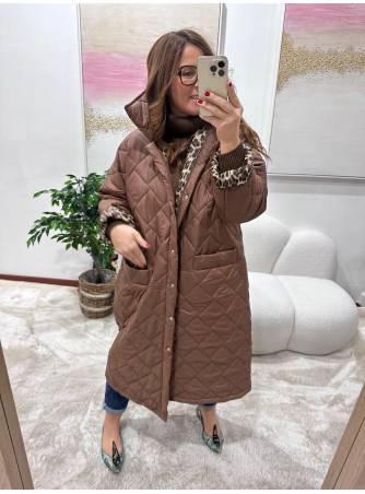 Parka chocolate animal print