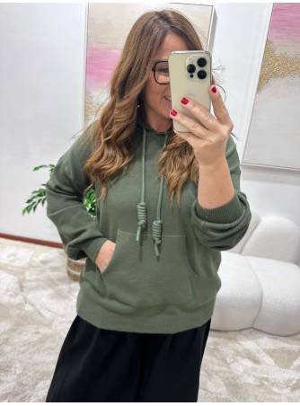 Sudadera Carol punto verde