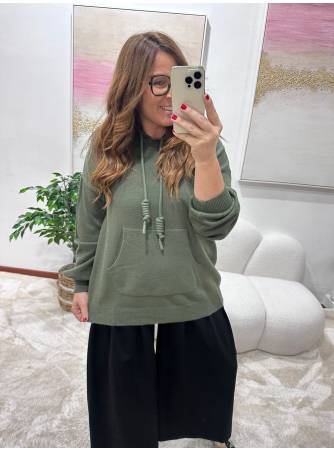 Sudadera Carol punto verde