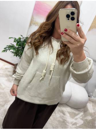 Sudadera Carol punto beige