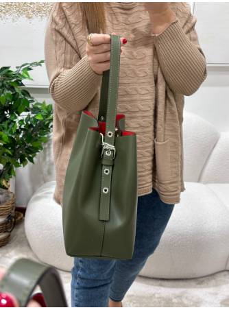 Bolso Turin verde piel