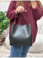 Bolso Turin negro piel