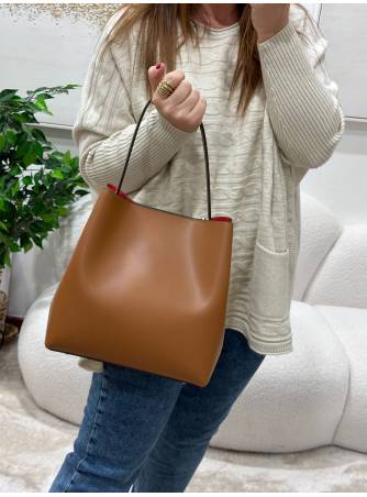 Bolso Turin camel piel