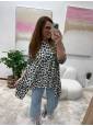 Blusa Dori blanca animal print