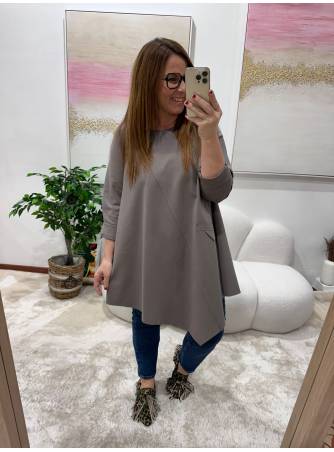 Blusa Mariam taupe