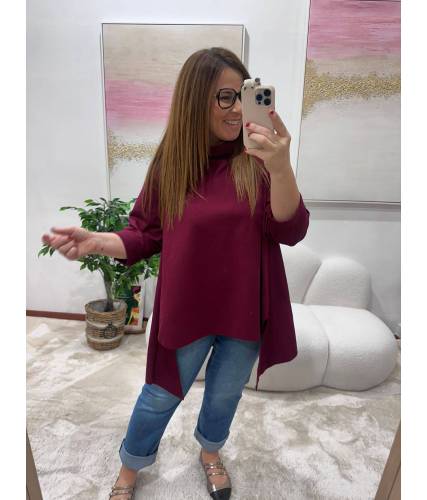 Blusa Nicoletta burdeos