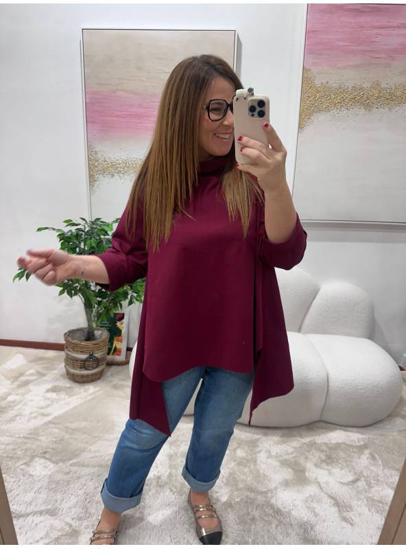 Blusa Nicoletta burdeos