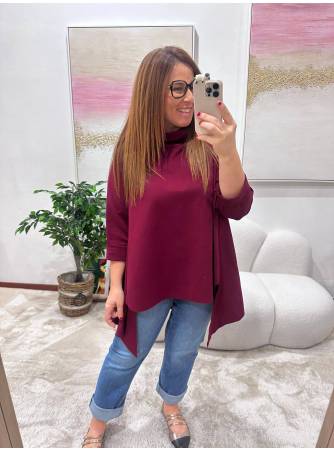 Blusa Nicoletta burdeos