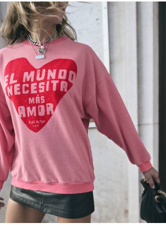 Sudadera amor rosa