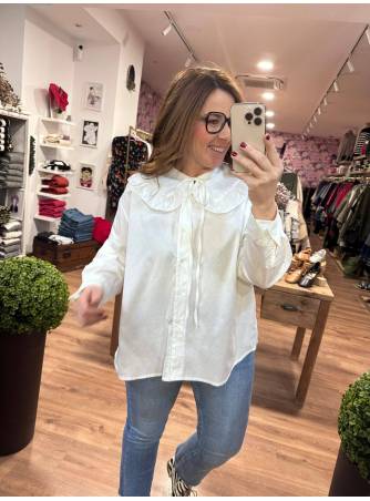 Blusa Violeta Blanca