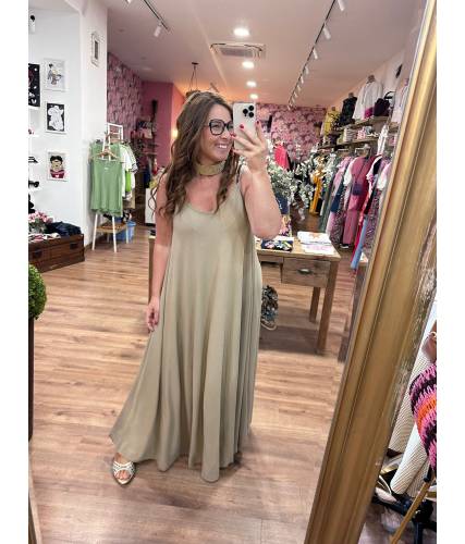 Vestido Melina camel