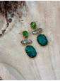 Pendientes pedreria verde